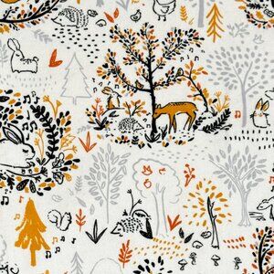Forest Animal Theme Nursery Flannel Fabric